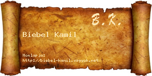 Biebel Kamil névjegykártya